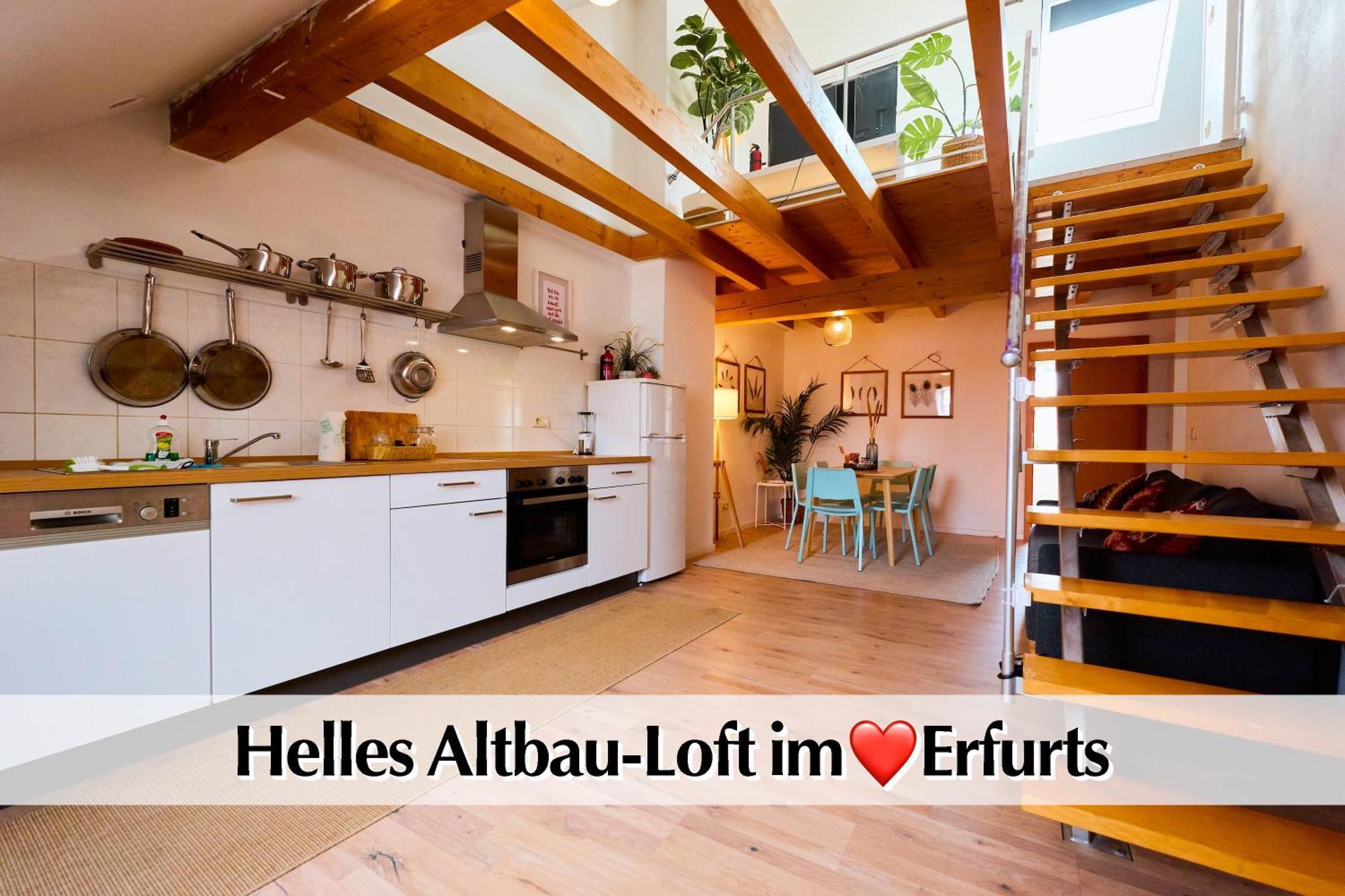 Helle 72Qm Maisonette Wohnung Im Herzen Erfurts Mit Kingsize Bett, Smart-Tv, Etc Экстерьер фото